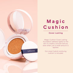 MISSHA Magic Cushion compact open for on-the-go application and quick touch-ups.