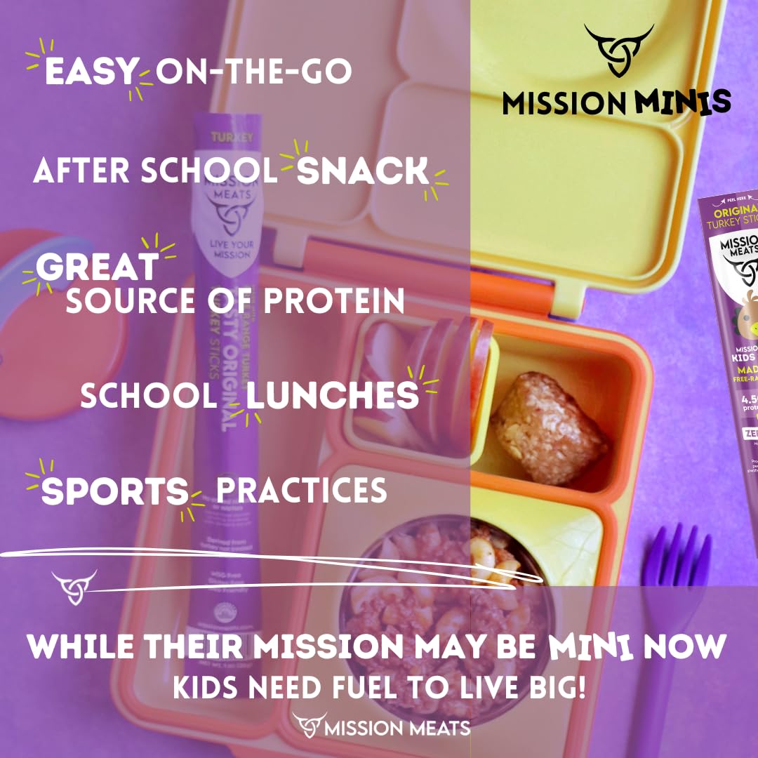Mission Meats Kids Turkey Sticks zero sugar, still satisfying and tasty.
