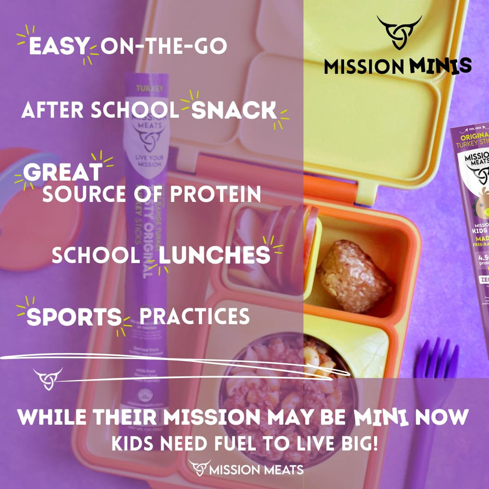 Mission Meats Kids Turkey Sticks zero sugar, still satisfying and tasty.