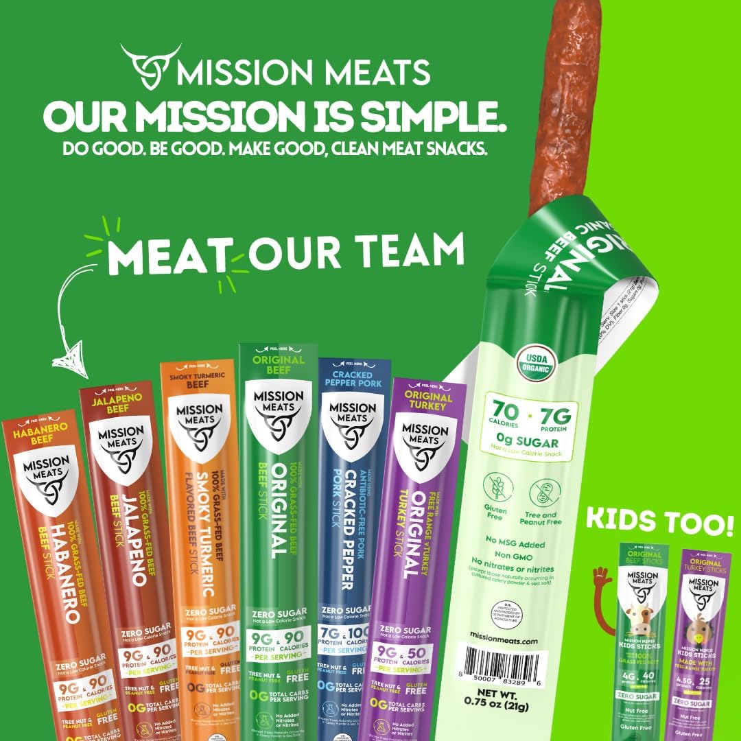 Mission Meats organic beef sticks perfect office snack