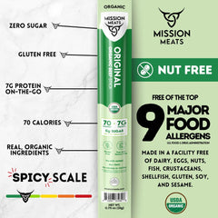 Mission Meats organic beef sticks smoked in the USA for rich flavor