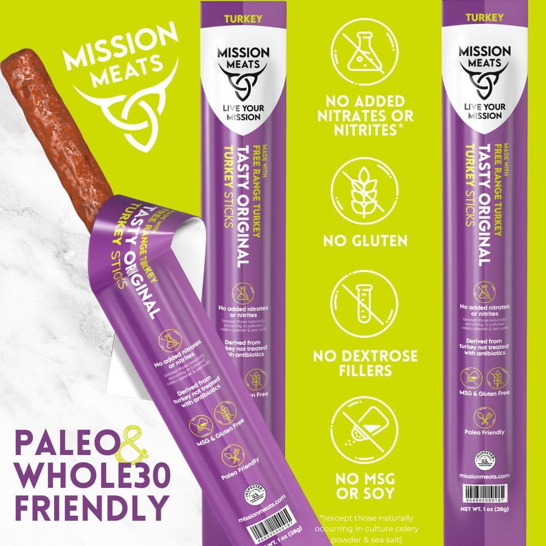 Mission Meats original flavor spice blend close-up, savory snack option with zero sugar.