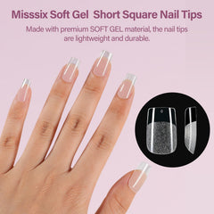 Misssix 216-piece set in 12 sizes for precise nail fit.