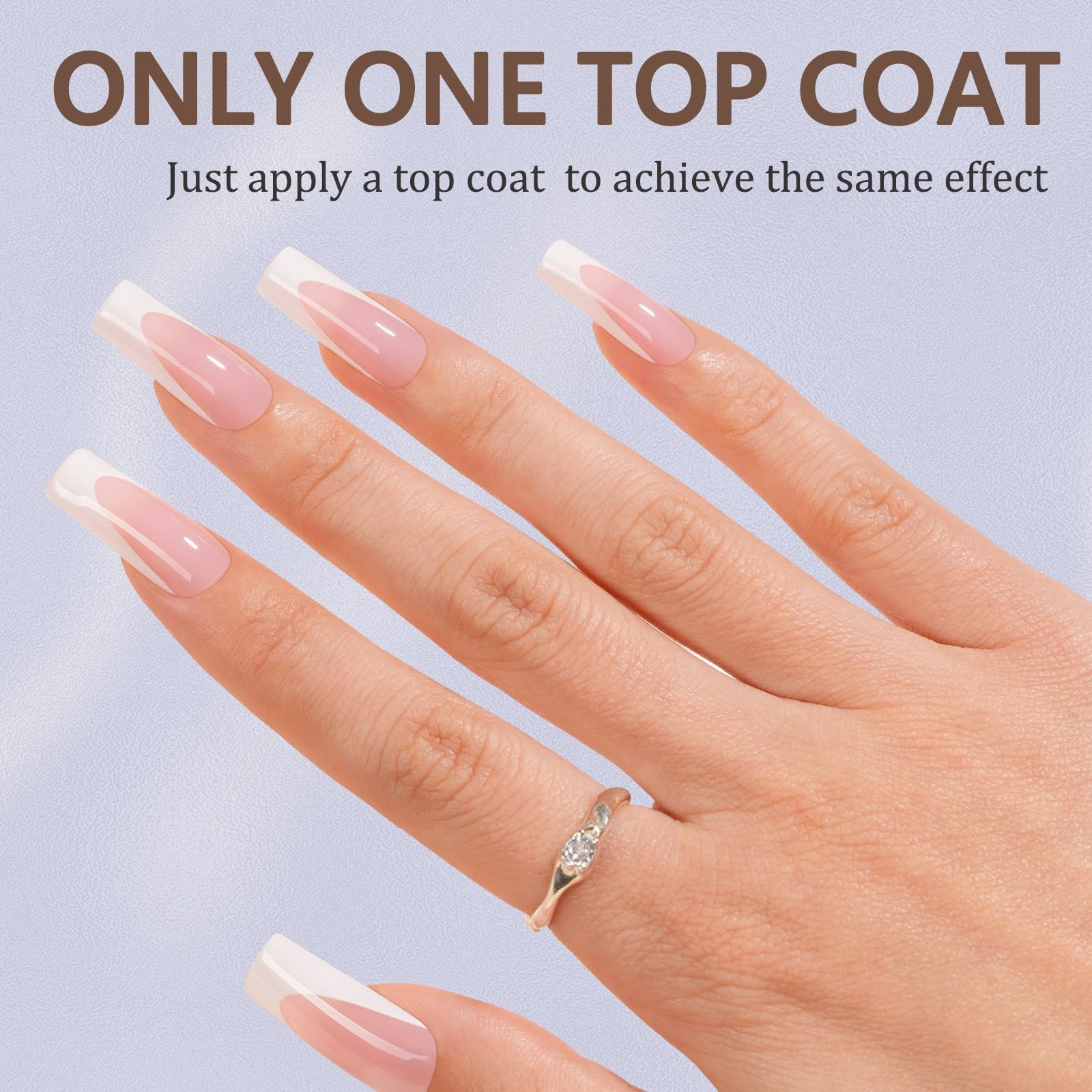 Misssix Deep French Gel Nail Tips no-file-needed for quick nail art
