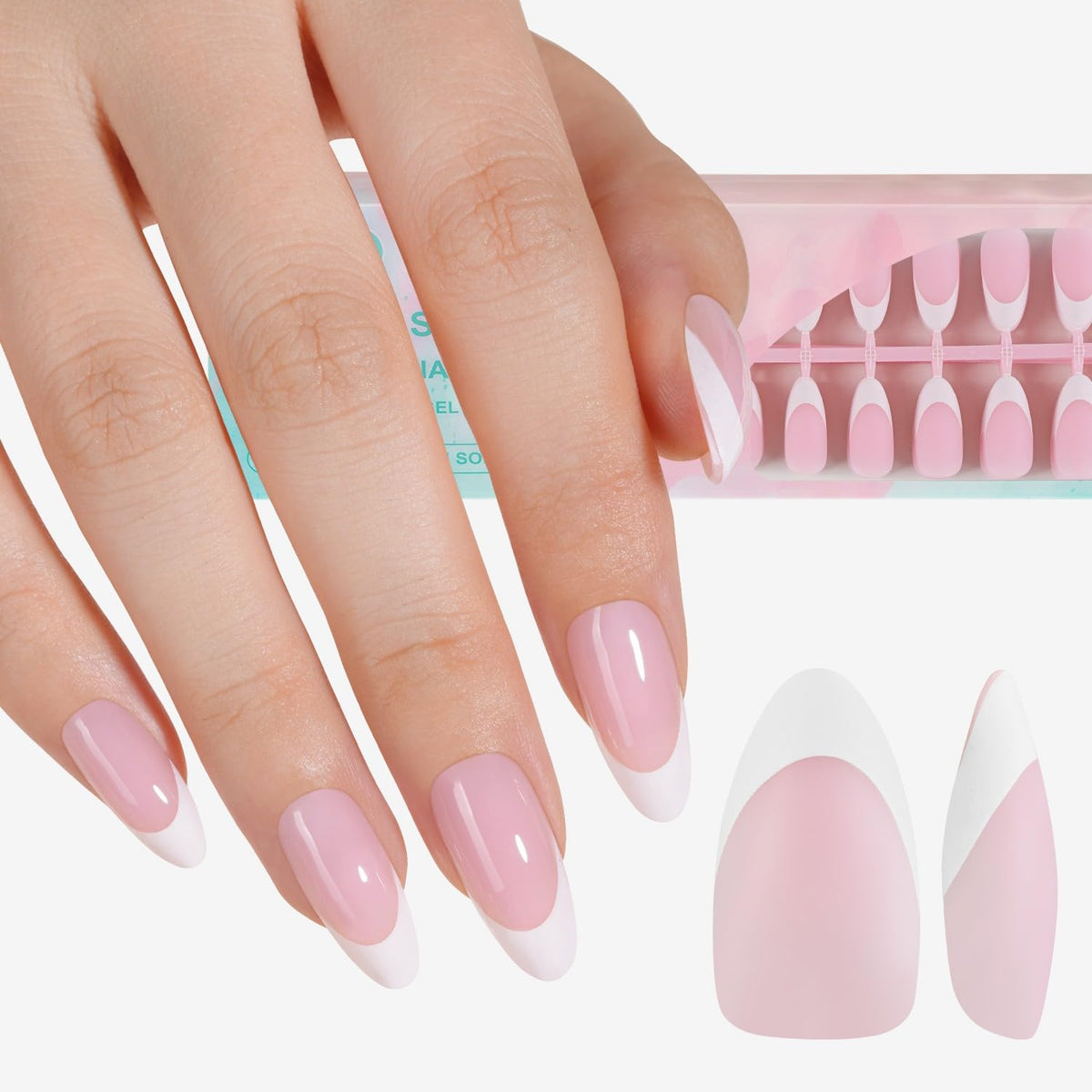 Misssix French Gel Nail Tips 150pcs pack for quick, mess-free DIY nails.