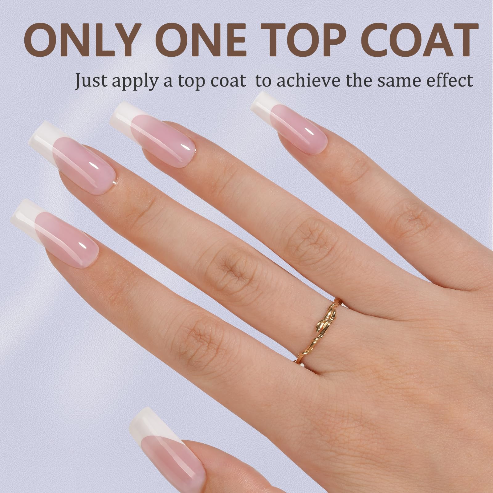 Misssix 15 sizes French tips for precise fit and natural look.