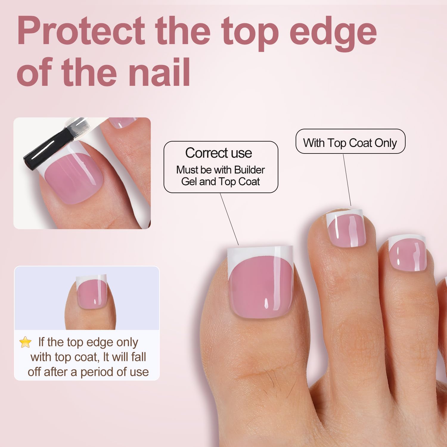 Misssix frosted matte texture enhances adhesion between tips and glue.