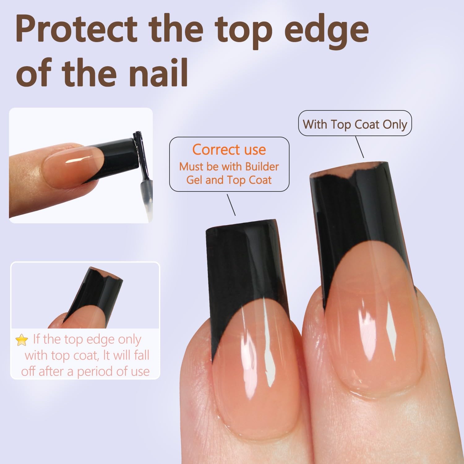 Misssix long-lasting press-on nails up to three weeks.