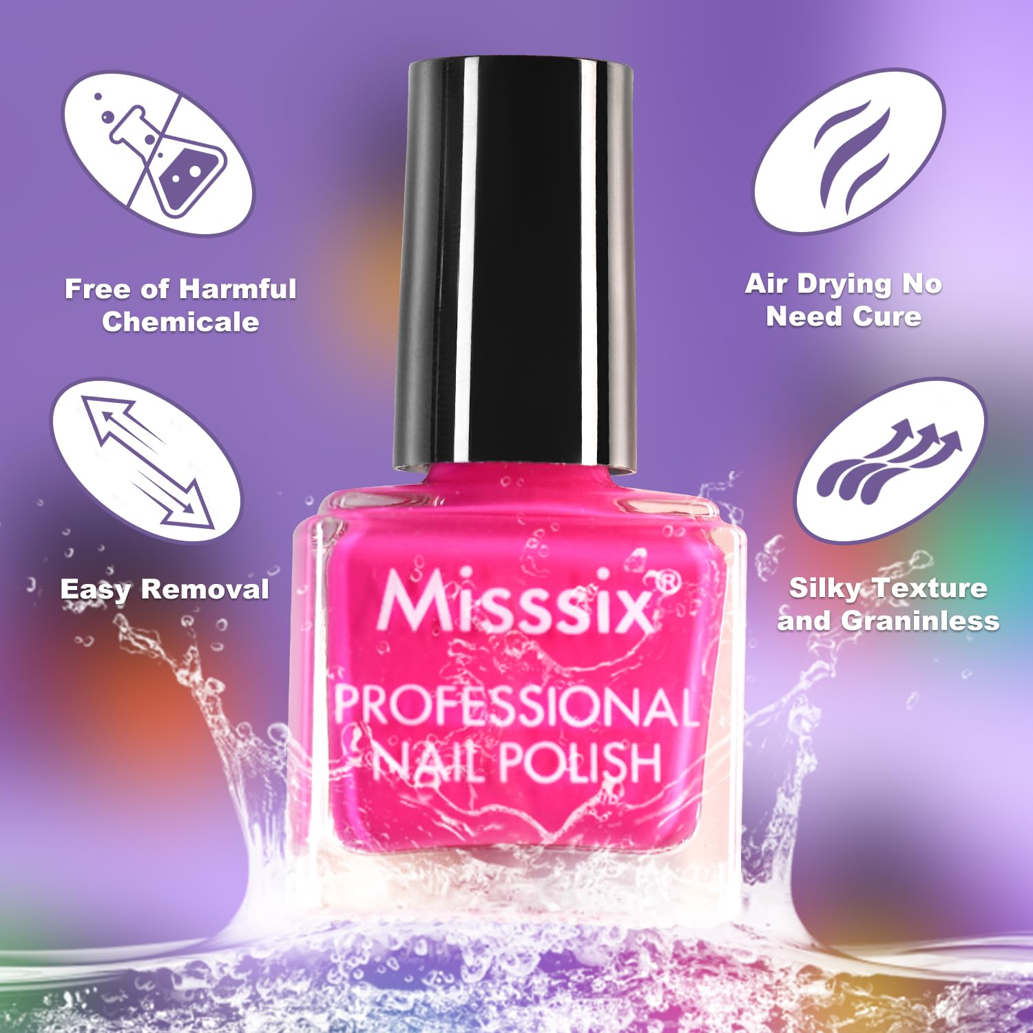 Misssix mini lacquer bottles in compact, gift-ready packaging