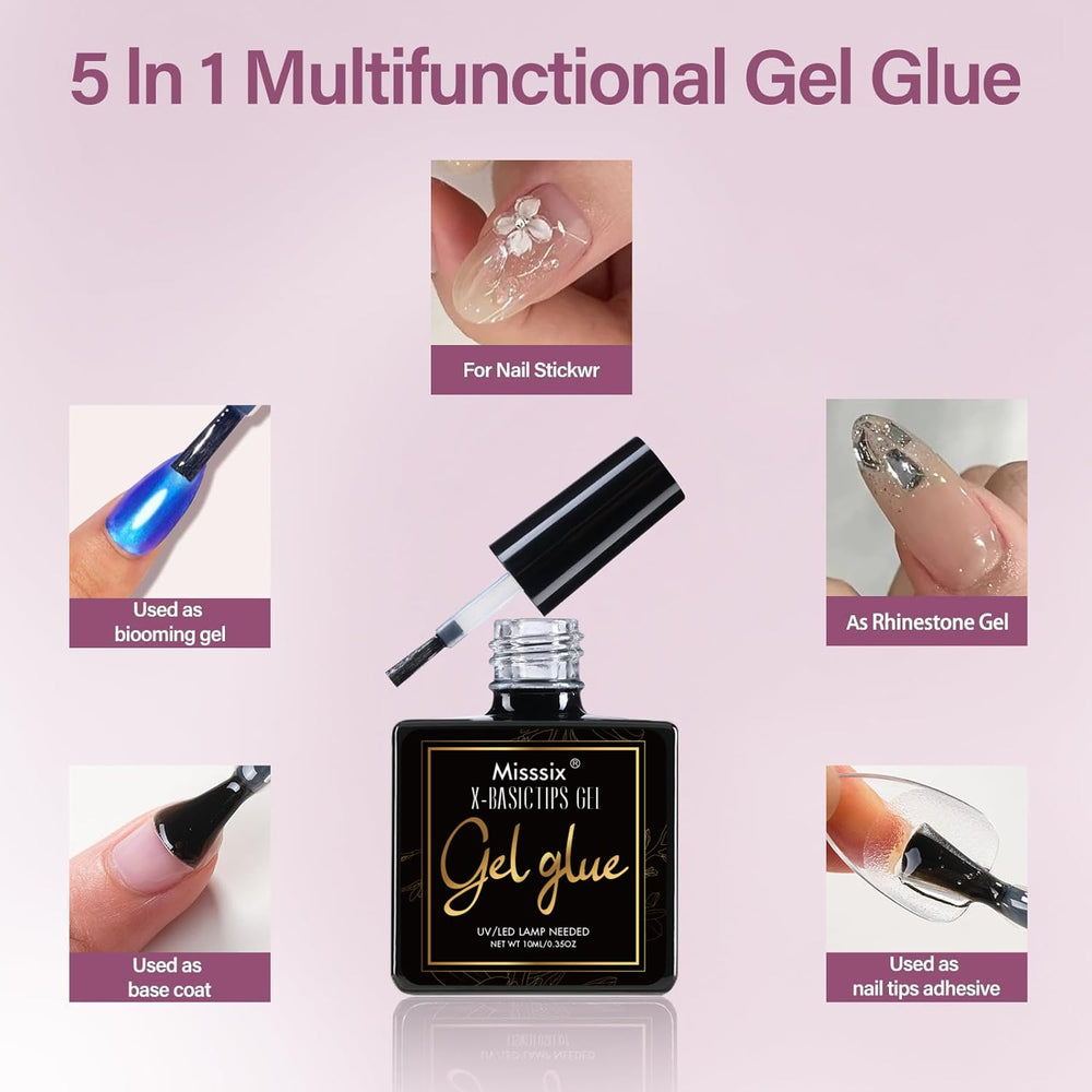 Misssix included nail file for shaping and finishing nails.