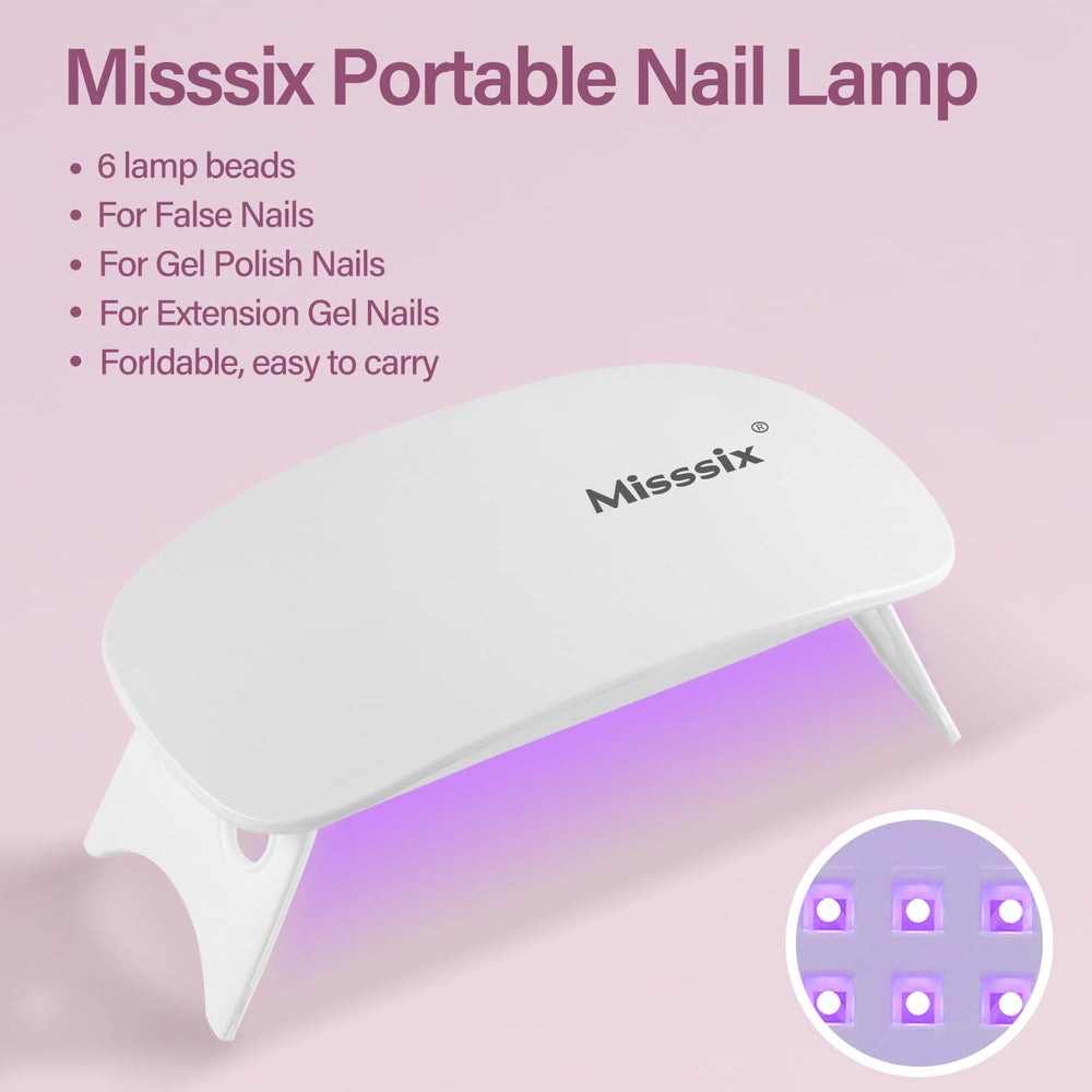 Misssix included nail file for shaping and finishing nails.