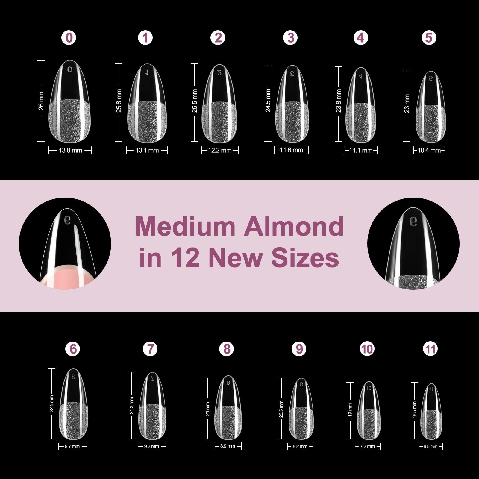 Misssix nail file included to shape and prep before application.