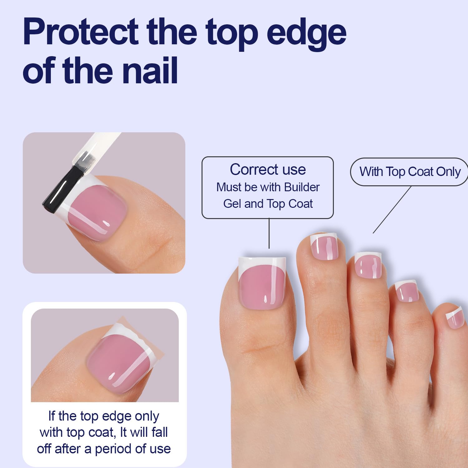 Long‑wear Misssix toe nails suitable for weeks of use