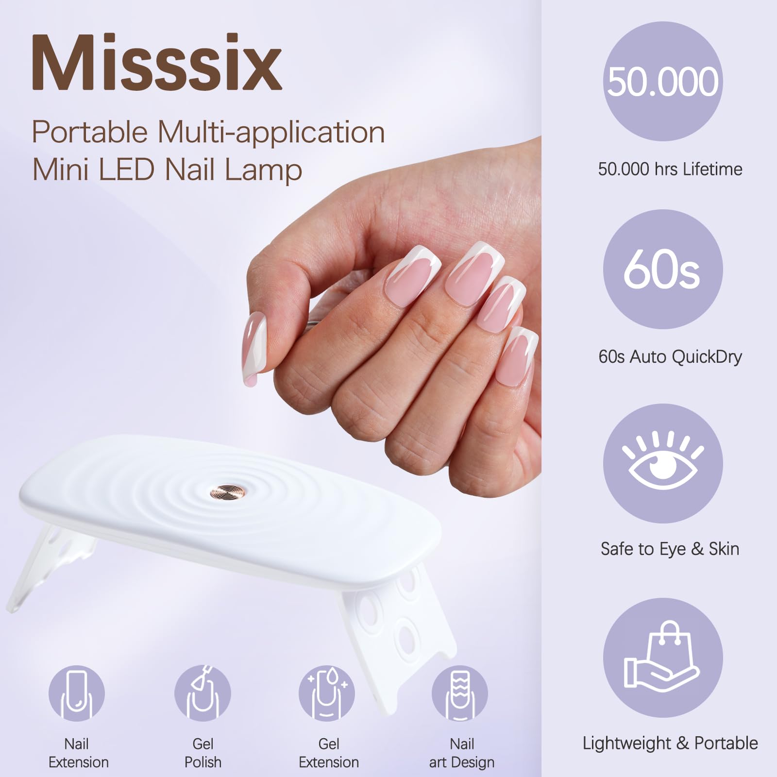 Misssix 5ml top coat image providing gloss and protection