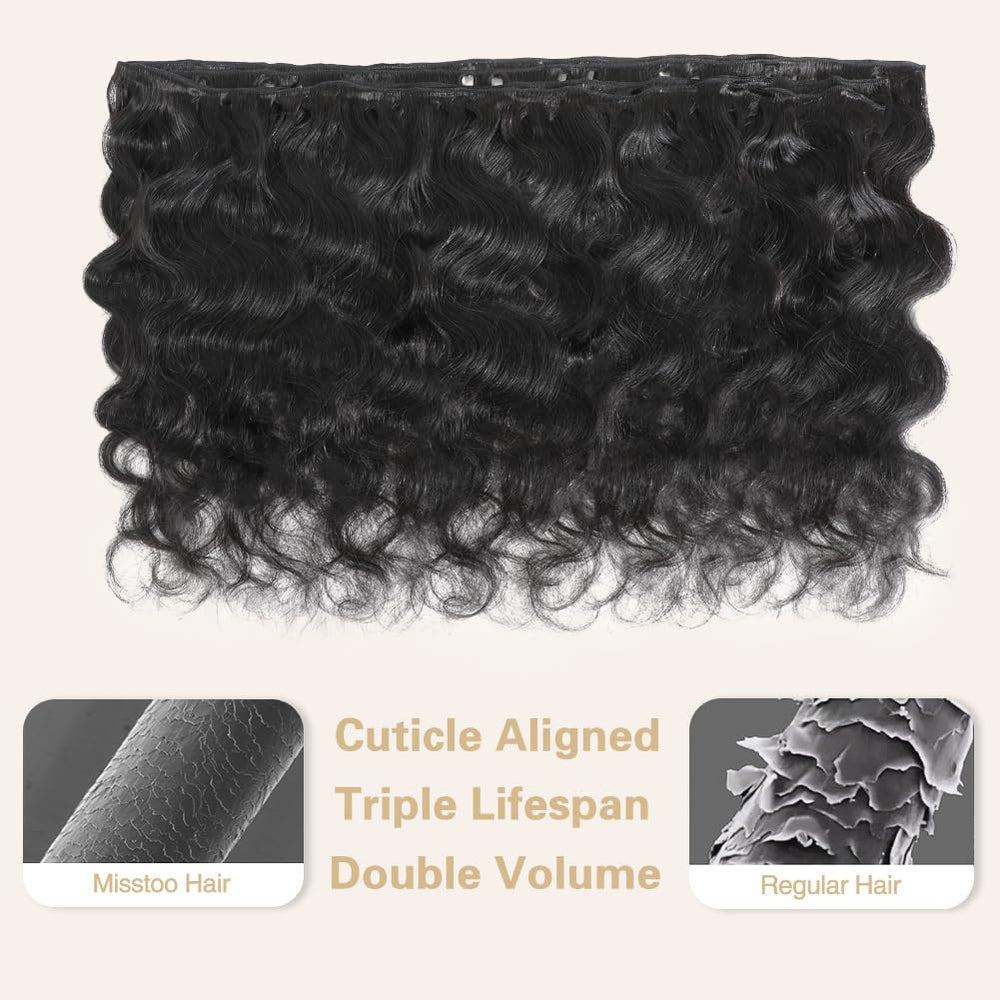 Misstoo ultra-thin double drawn weft creates a flat, invisible sew-in
