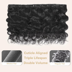 Misstoo ultra-thin double drawn weft creates a flat, invisible sew-in