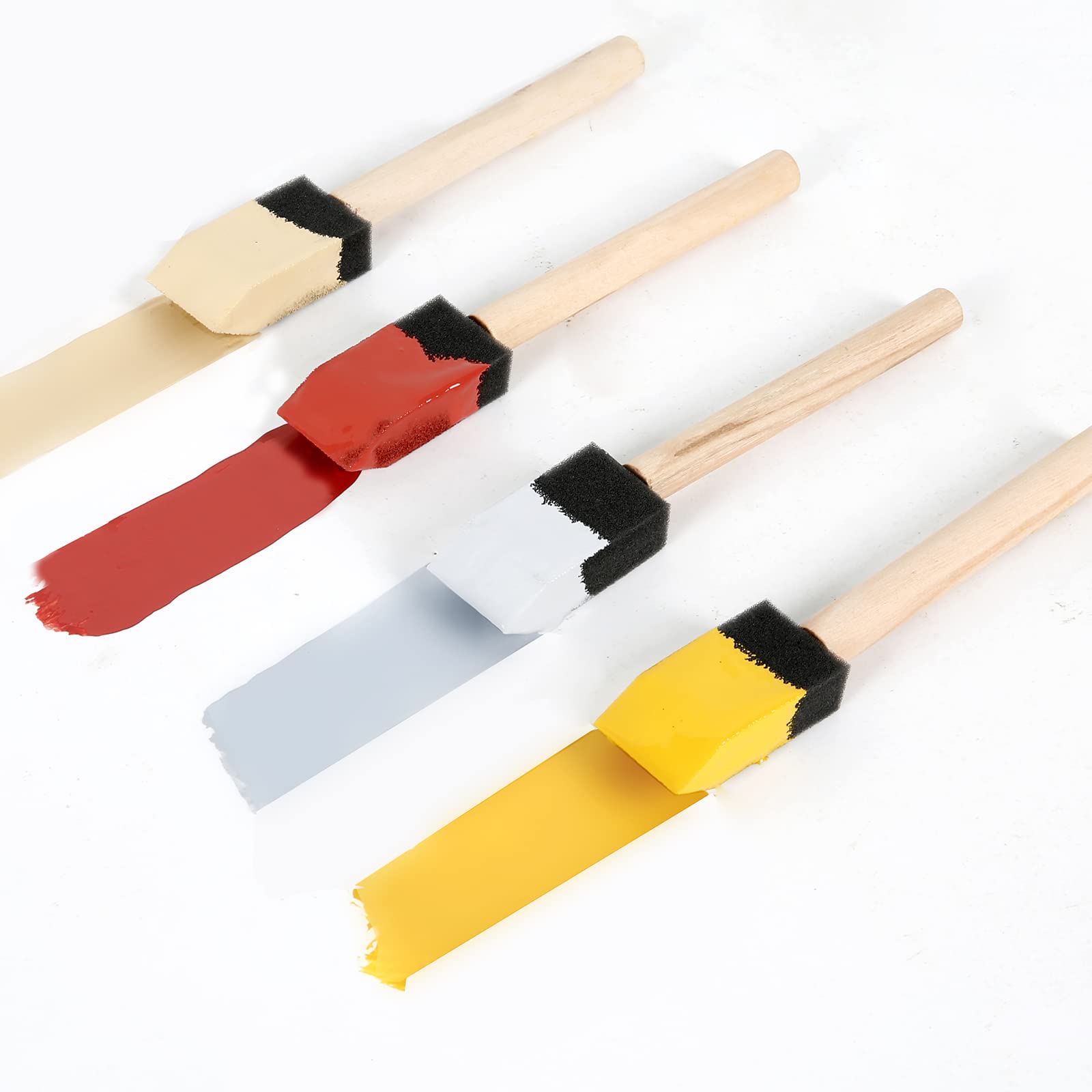 Mister Rui sponge brush applying varnish with smooth coverage