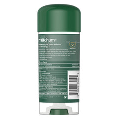 Mitchum Advanced Control Gel Unscented application close-up demonstrates quick-drying texture.