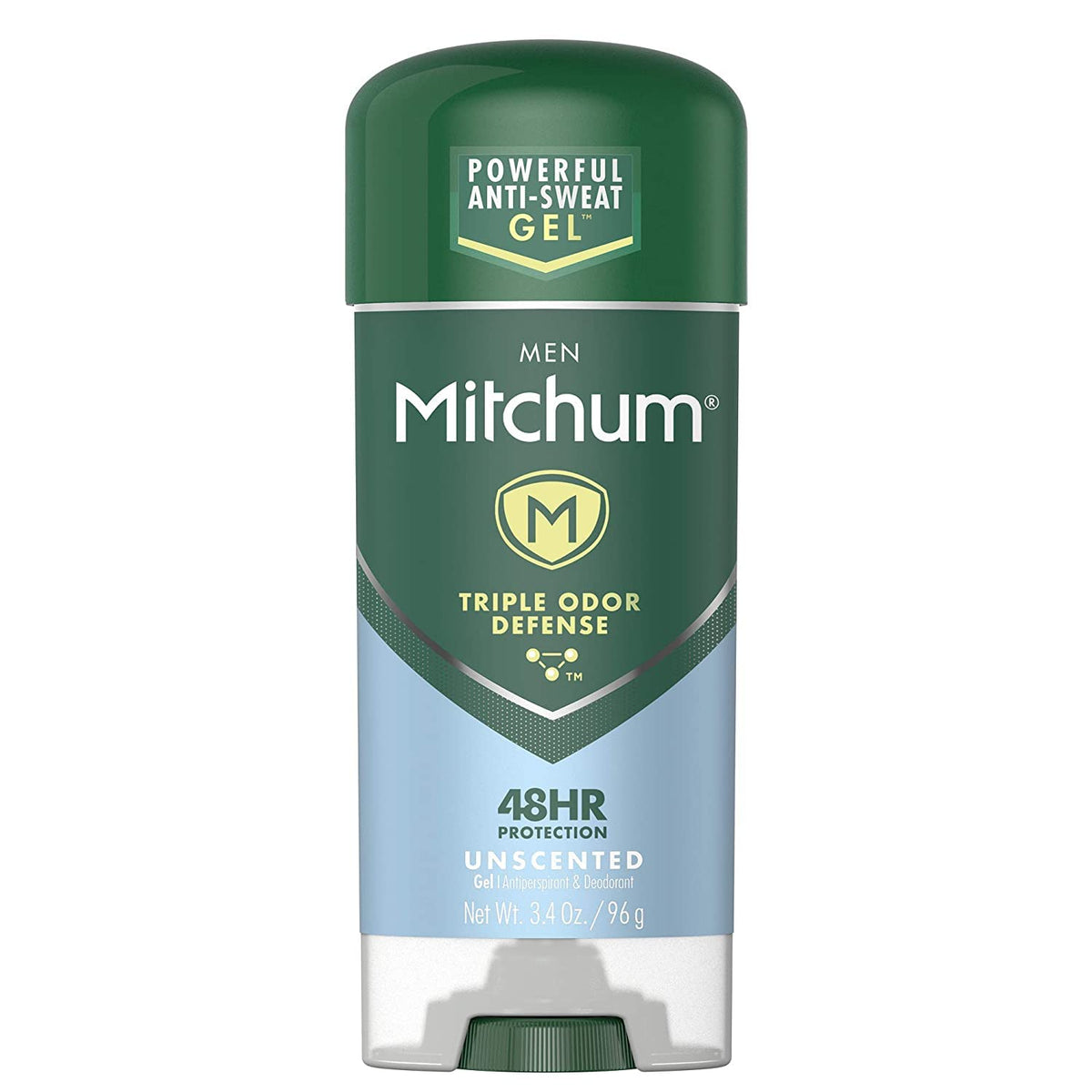 Mitchum Advanced Control Gel Unscented front view showing all-day protection.