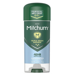Mitchum Advanced Control Gel Unscented front view showing all-day protection.