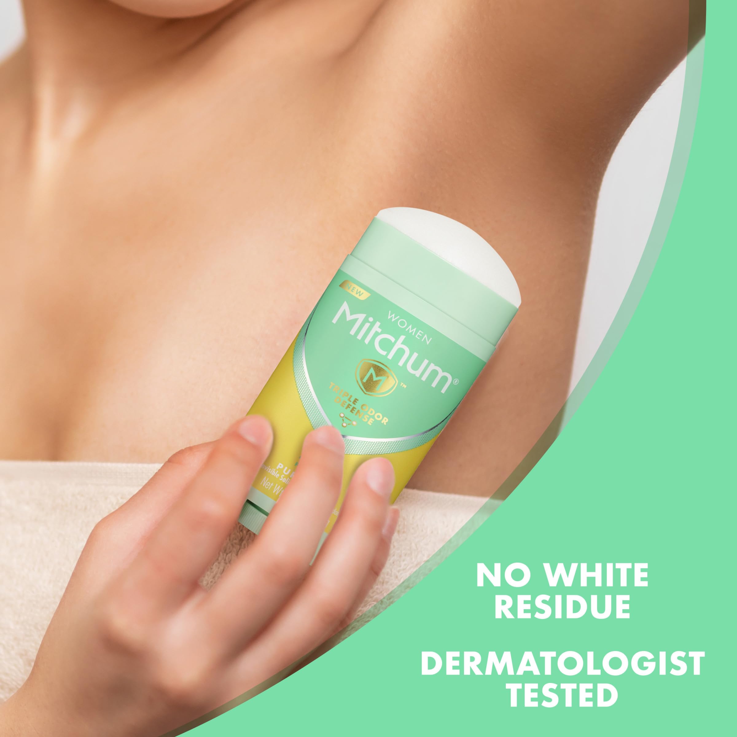 Mitchum alcohol-free formula label signals skin-safe protection