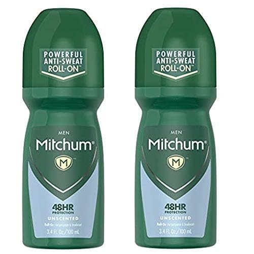 Mitchum roll-on application showing smooth glide for even coverage
