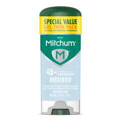 Mitchum Triple Odor Protection Gel unscented; invisible application for all-day freshness
