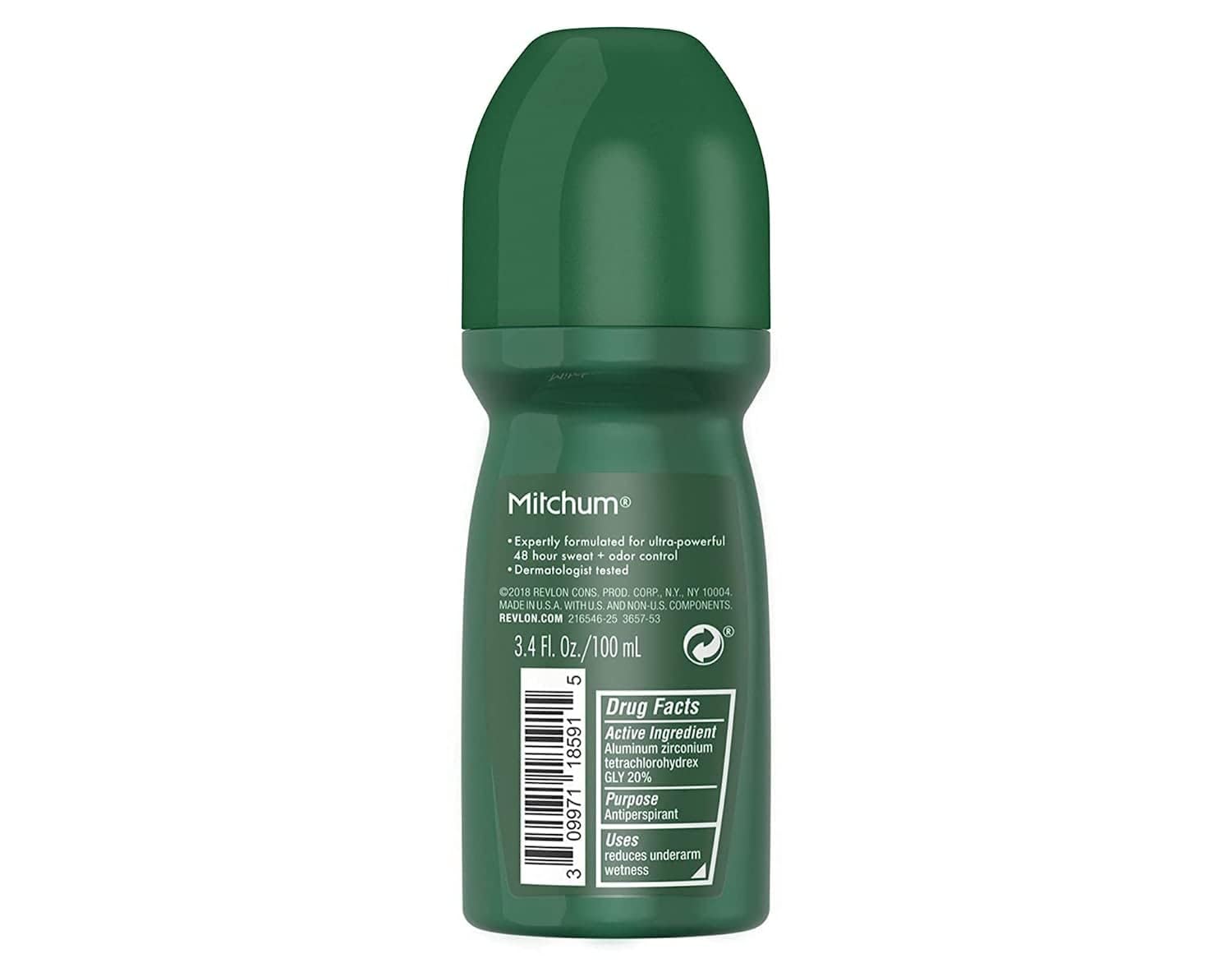 Mitchum unscented formula suitable for sensitive skin and fragrance-free use