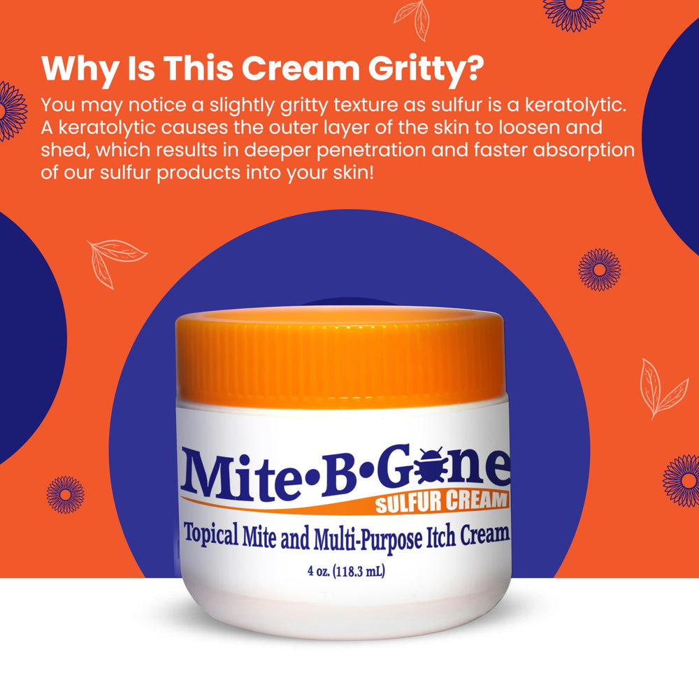 Dispensing Mite-B-Gone cream for controlled application to affected areas.