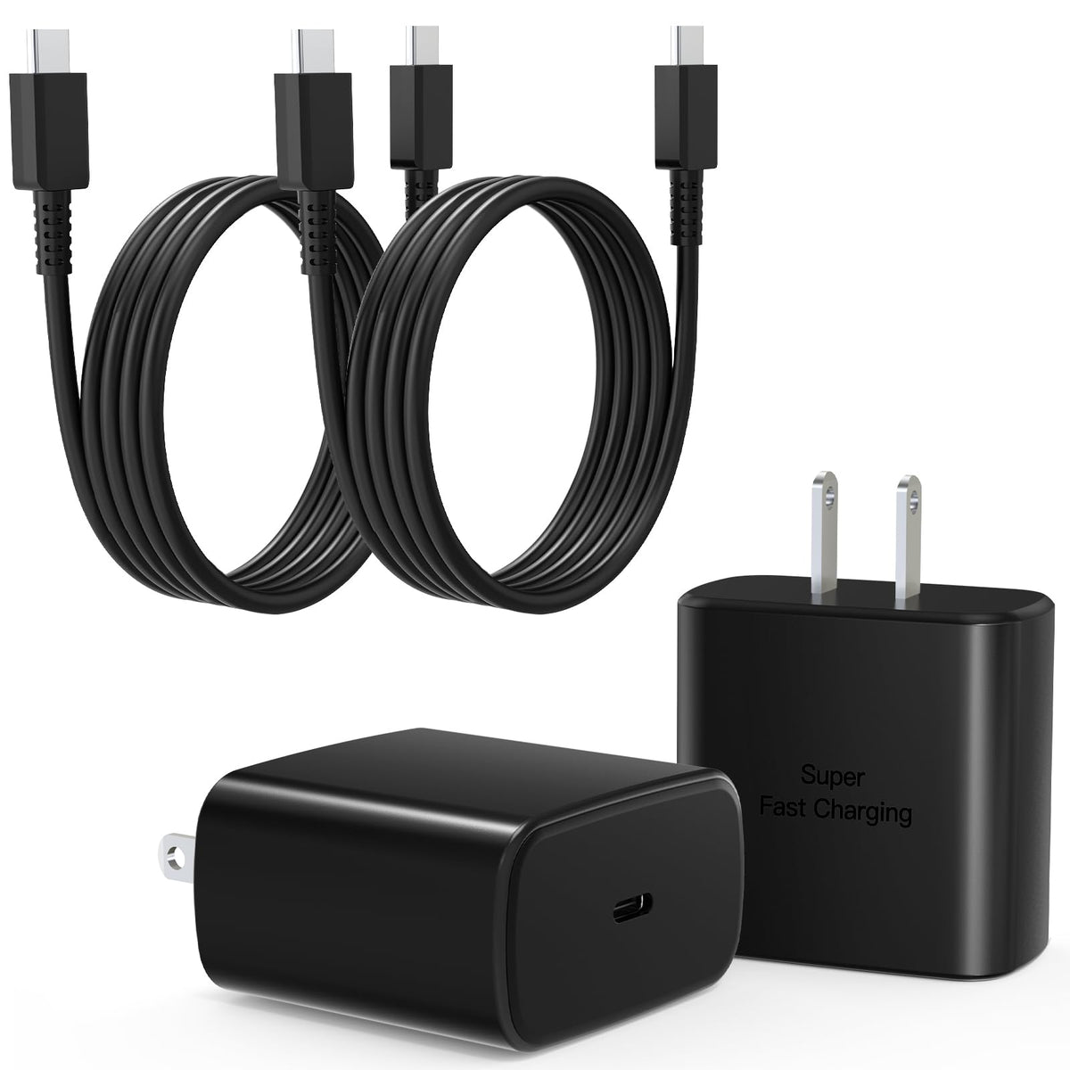 Mitesbony fast charger block pair powering devices quickly and safely.
