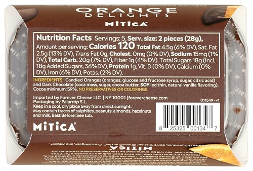 Mitica Chocolate Candied Oranges close-up of rich chocolate coating