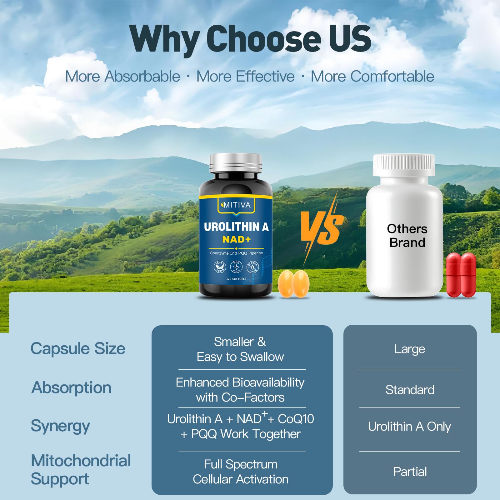 Active adults using MITIVA Urolithin A for daily energy and focus.