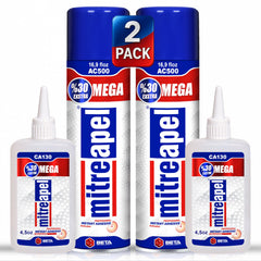 Mitreapel CA Glue activator bottle bonds wood and ceramic quickly