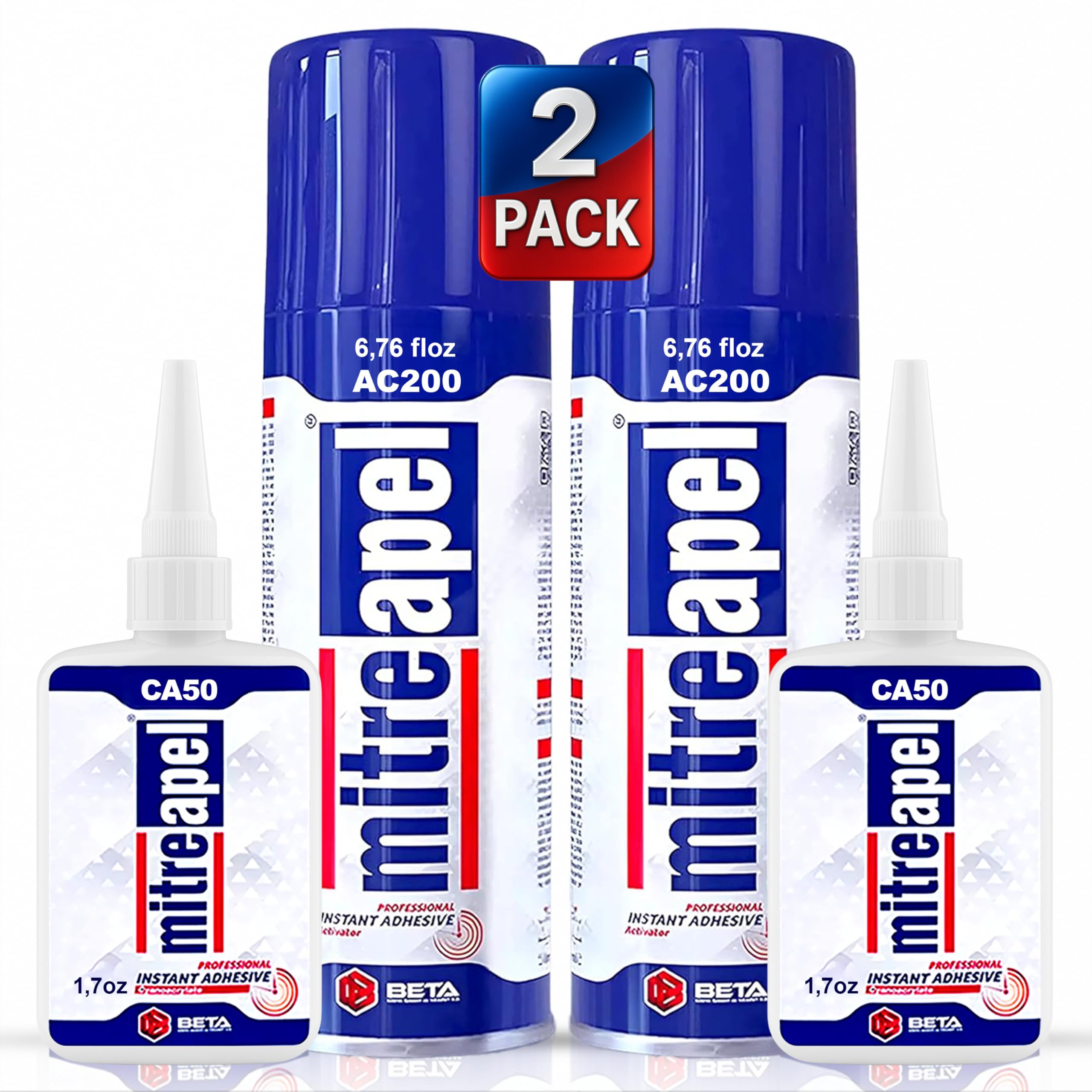 Mitreapel CA Glue activator bottle ready for fast bonds.
