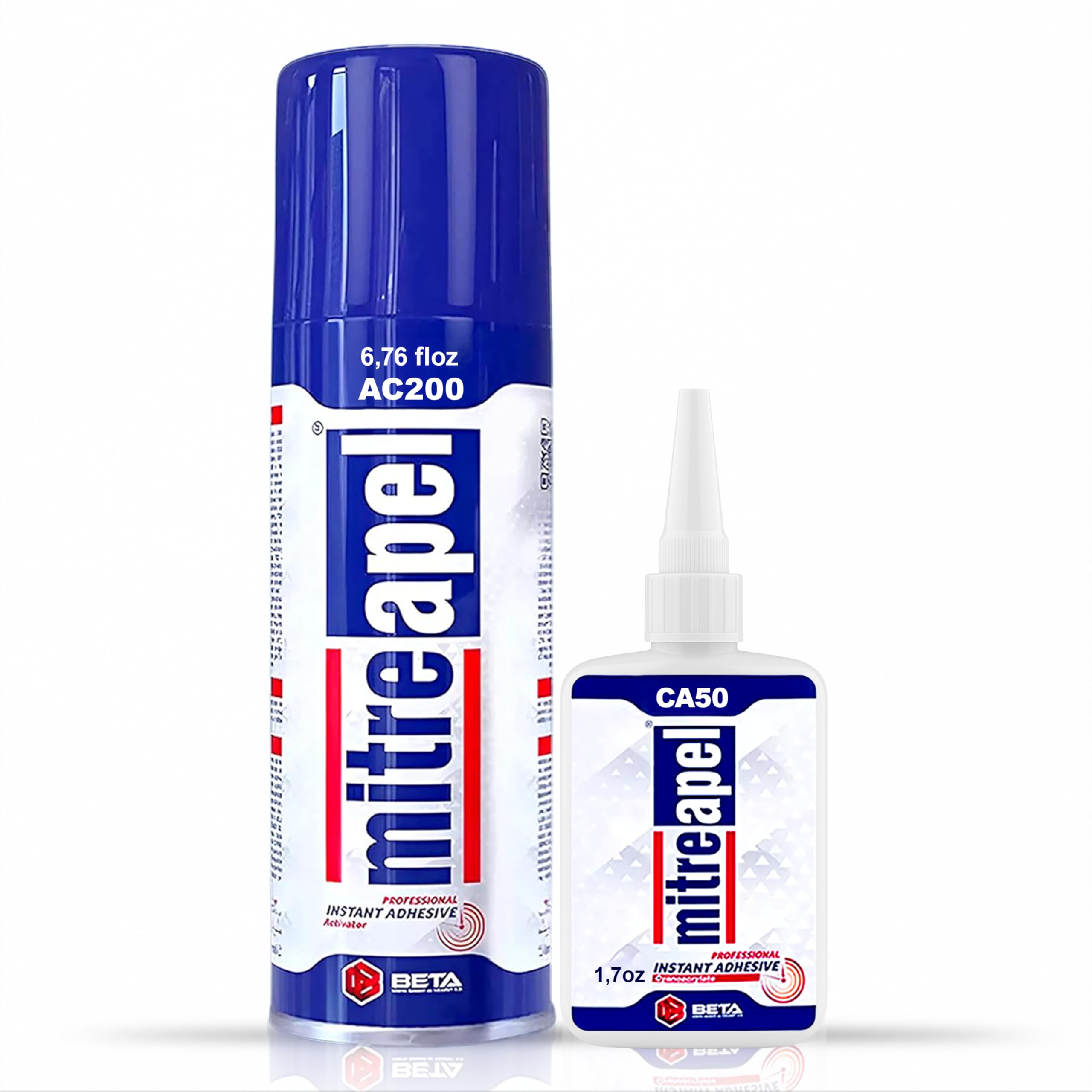 MITREAPEL CA Glue with Activator bonds wood surfaces quickly for DIY projects.