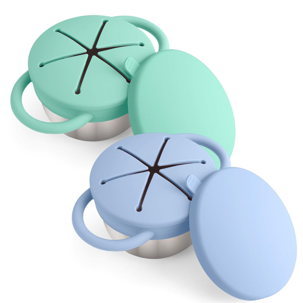 Mity Rain 2-pack stainless steel base for mess-free snacking.