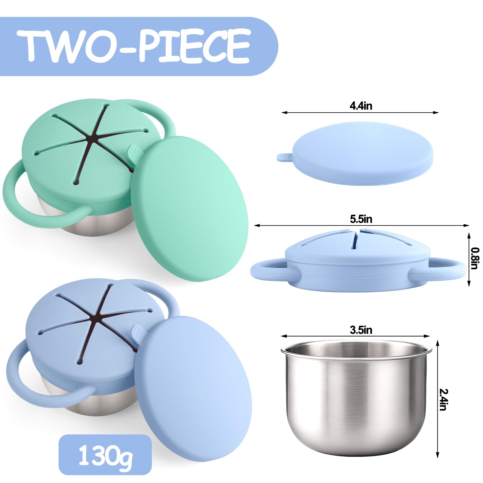 Mity Rain silicone lids for snack cups top with easy access.