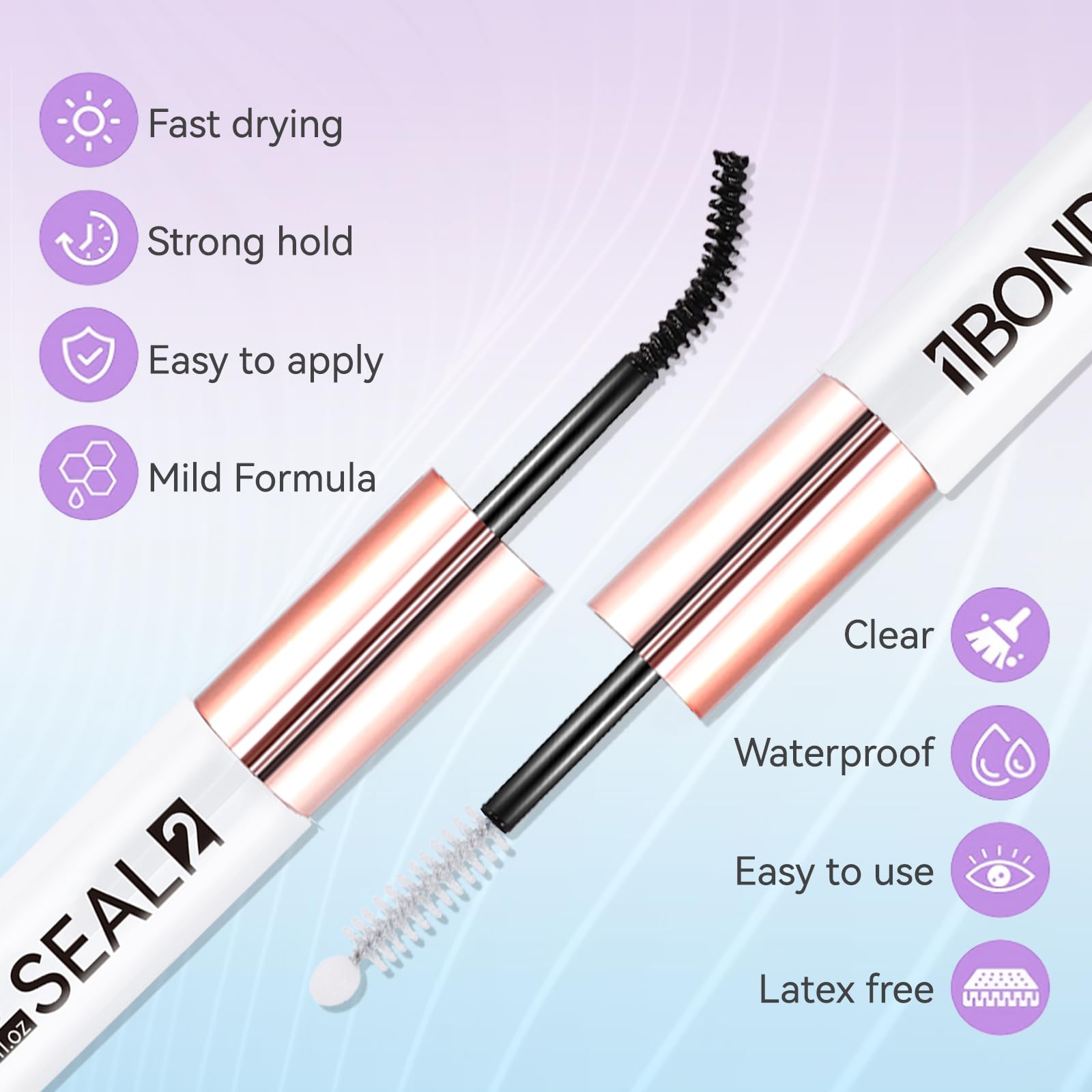 Miuffue DIY lash application guide shows step-by-step process