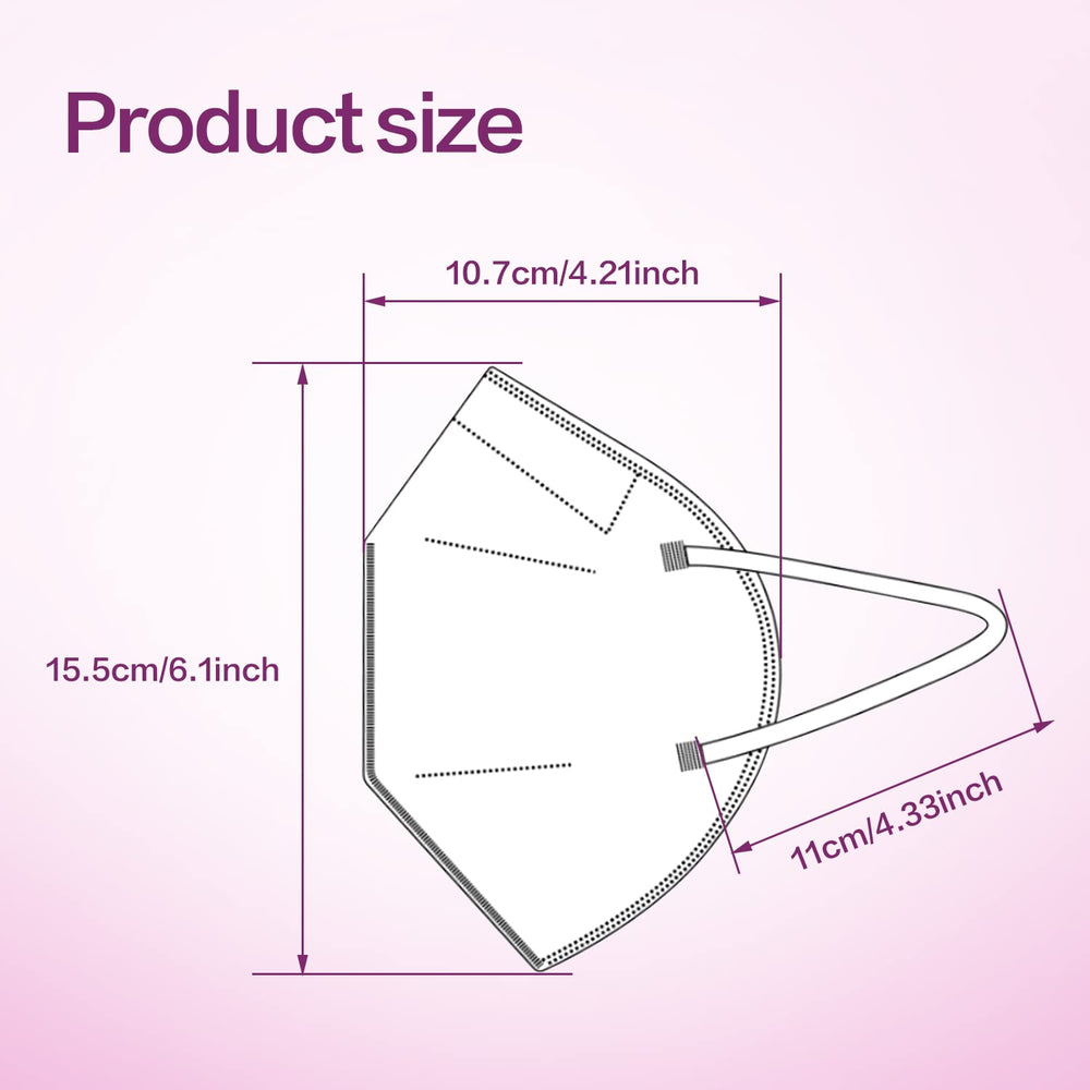 Miuphro KN95 5-ply protection layers provide filtration design.