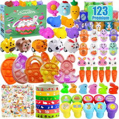 Mivanlin Easter fillers collection with colorful toys for baskets.