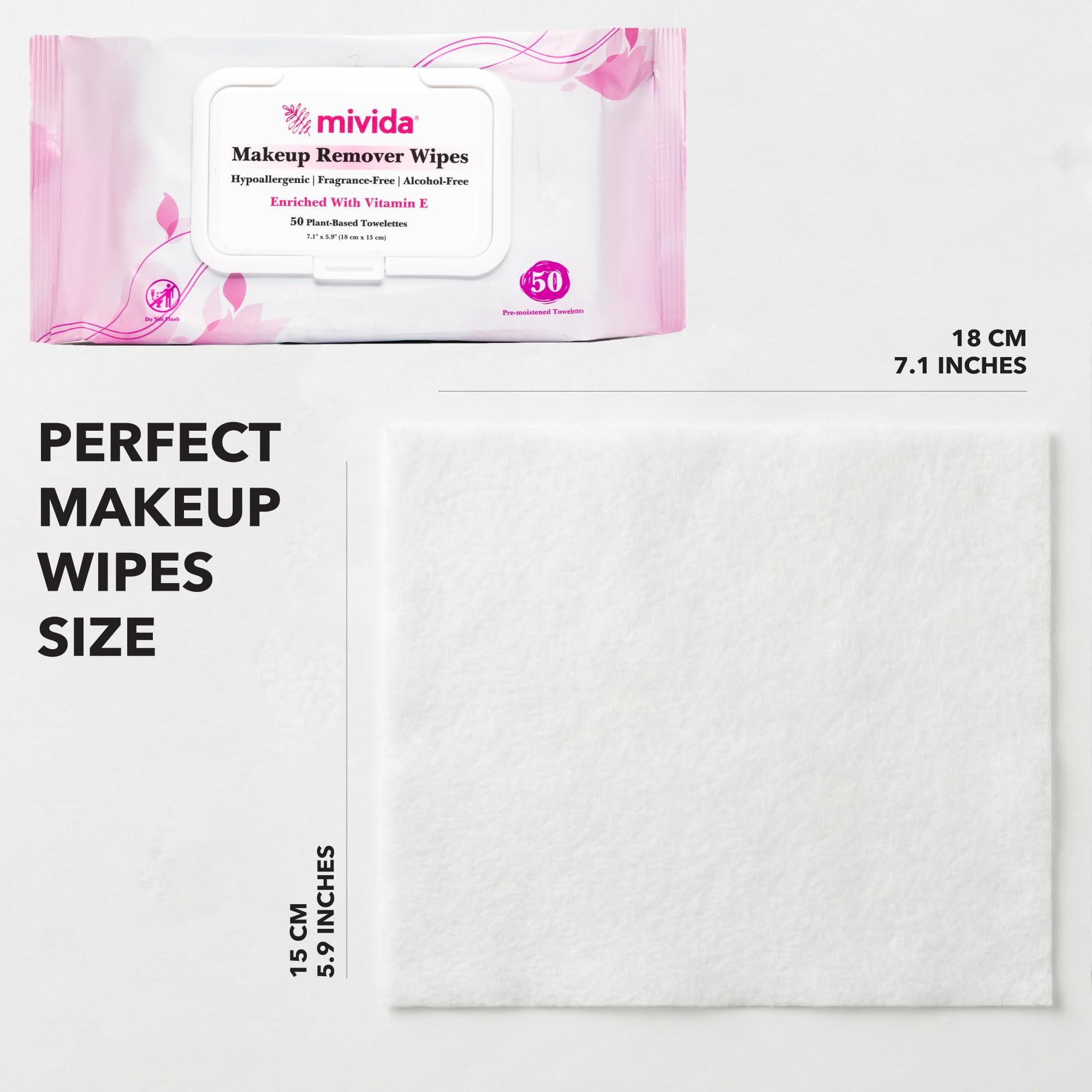 mivida clinically tested makeup remover wipes for sensitive skin