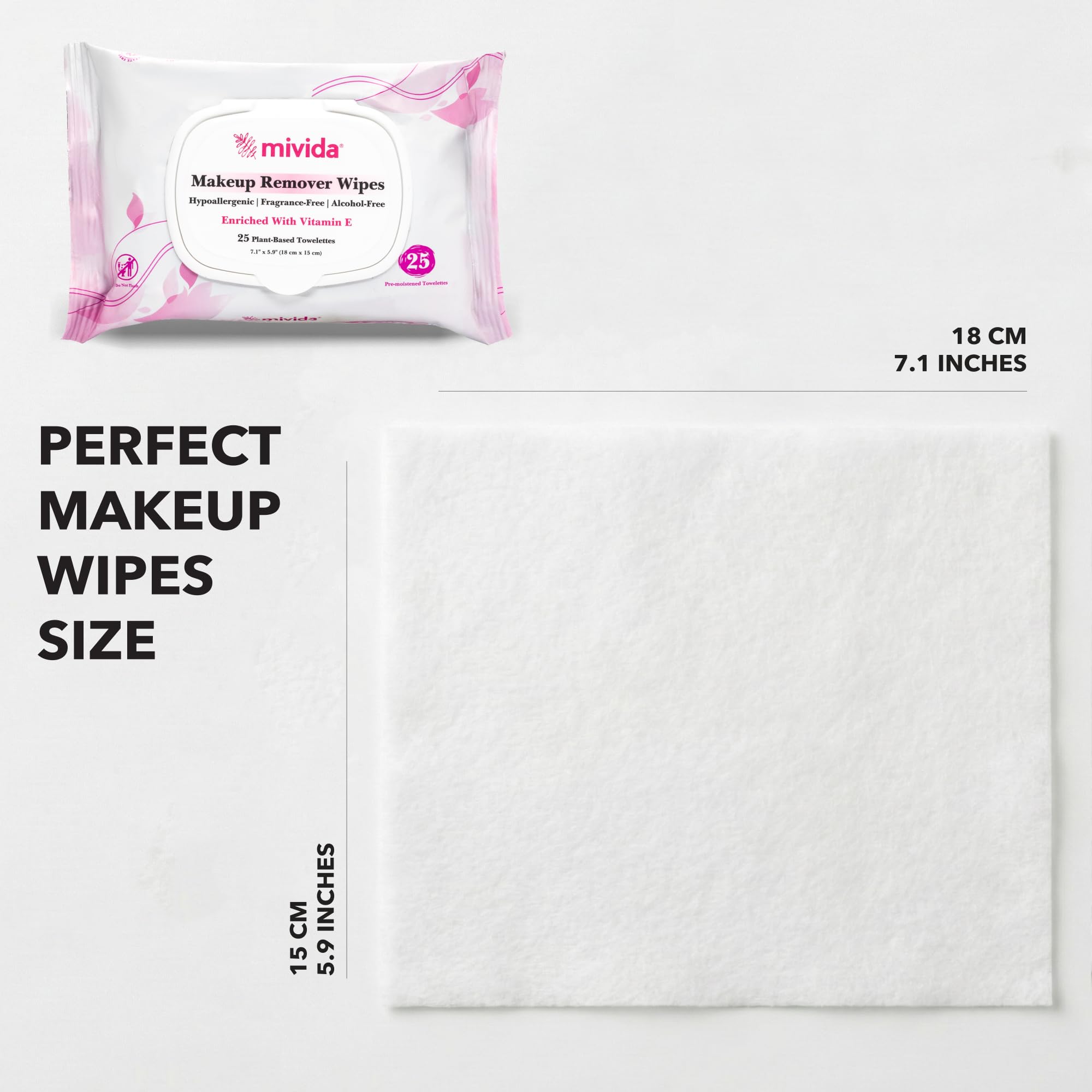 Mivida resealable lid keeps wipes fresh and ready.