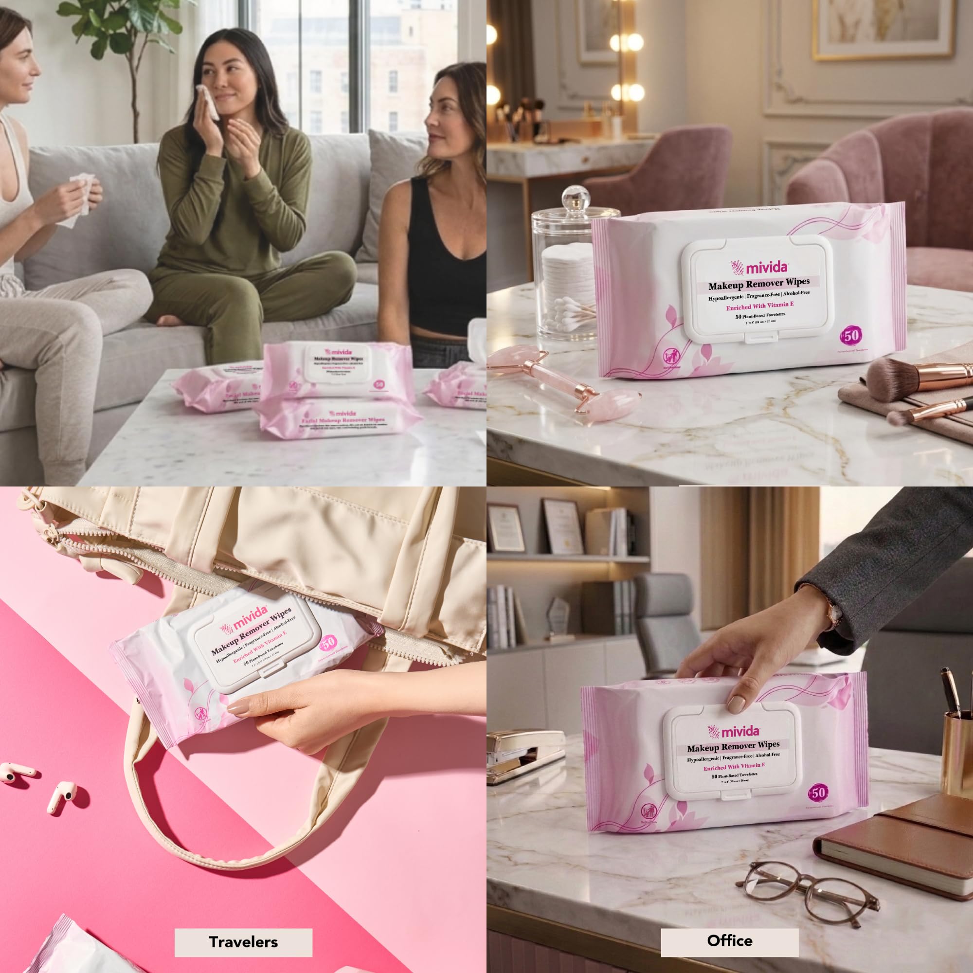 mivida vegan plant-based fibers promote gentle cleansing