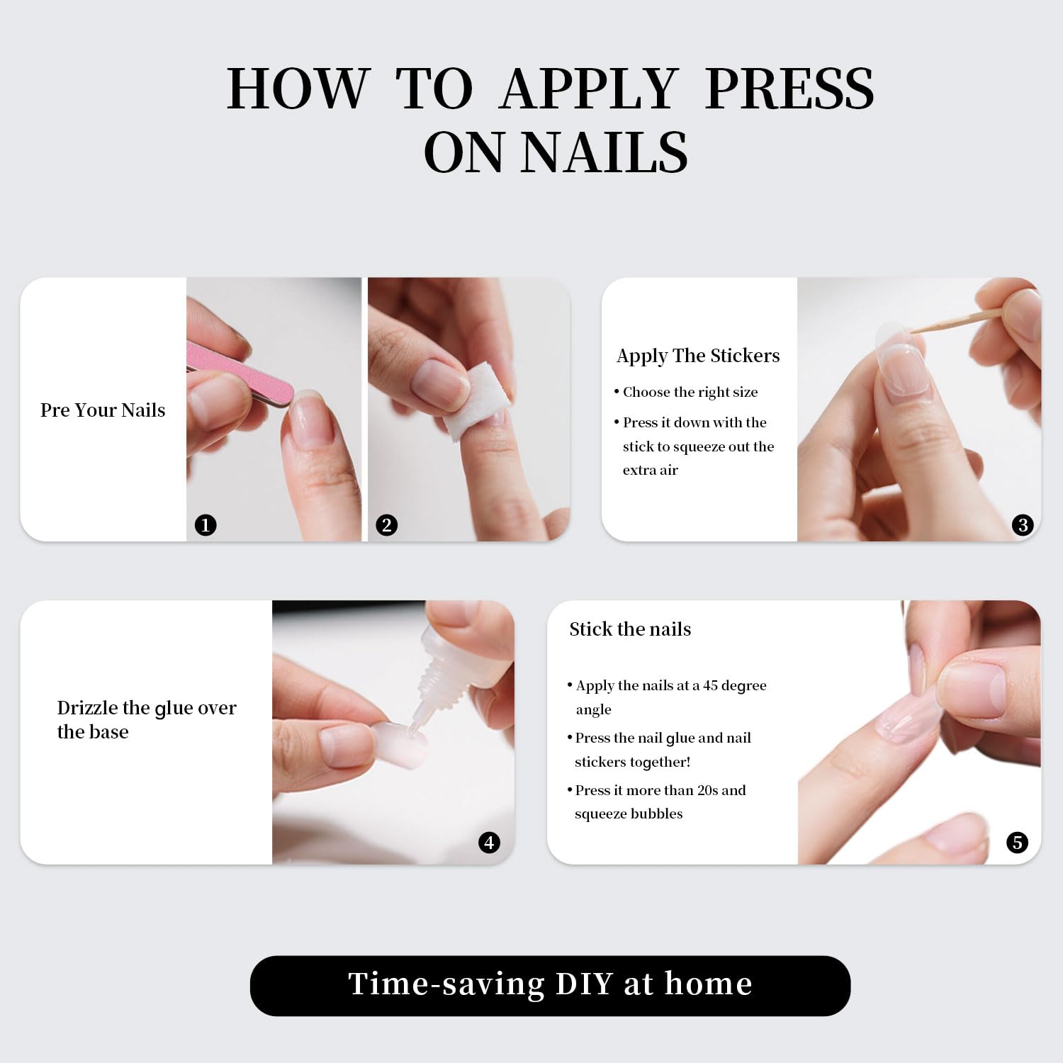 Mivota fall press-on nails DIY manicure tools included