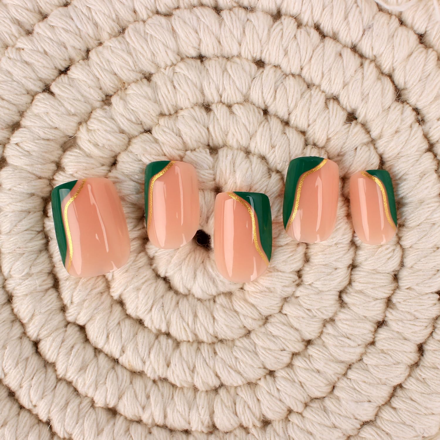 Mivota fall press-on nails gel finish detail showing glossy, durable shine