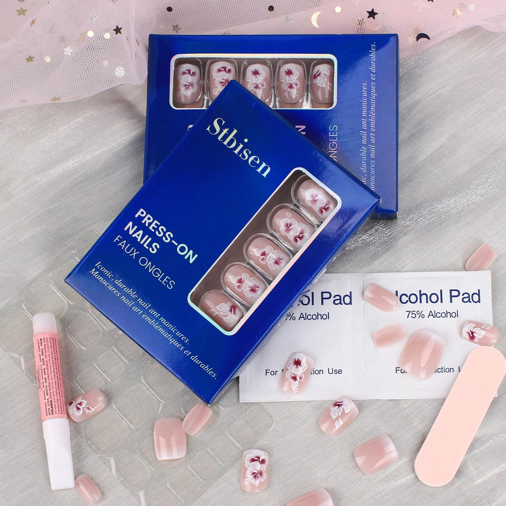 Mivota glue-on nails kit with tools and nail glue