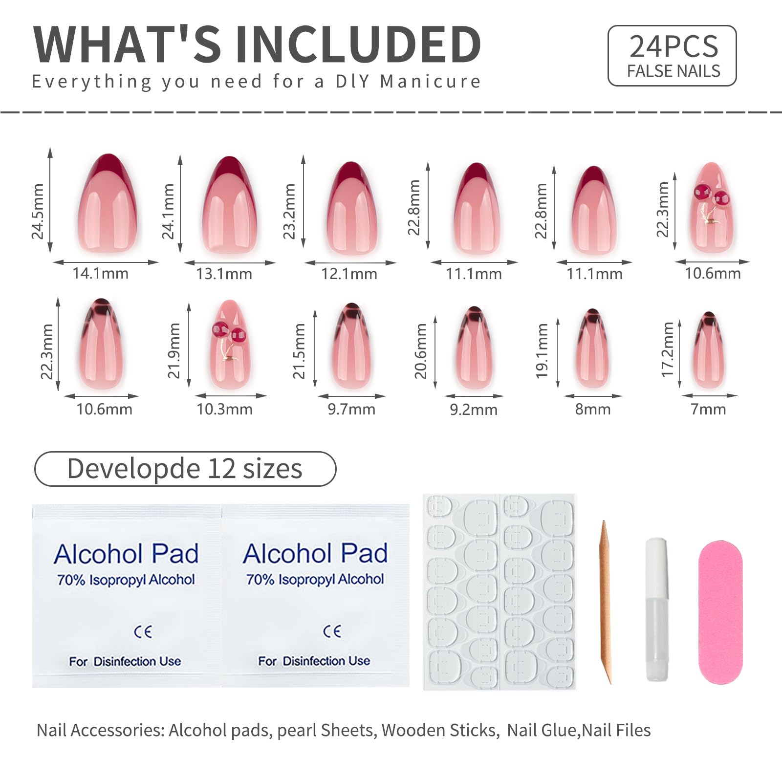 Mivota durable acrylic almond nails ensure comfortable wear