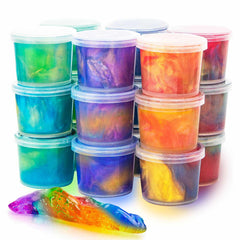 MiVRIU galaxy slime colors in a 24-pack ideal for party favors.