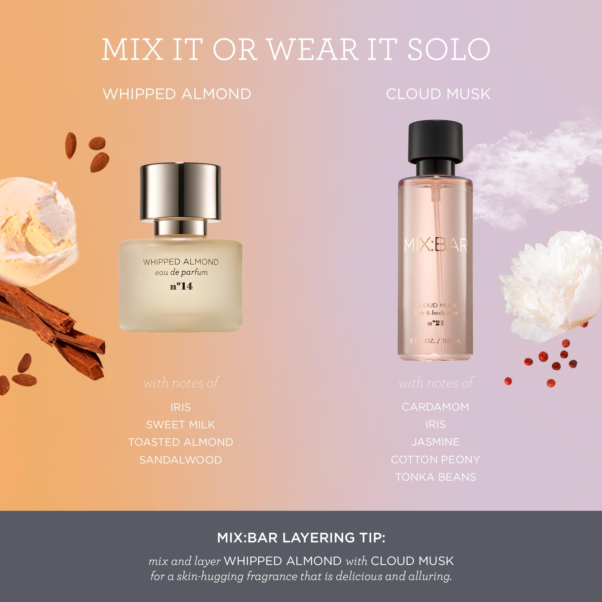 MIX:BAR Cloud Musk packaging highlighting vegan cruelty free formula
