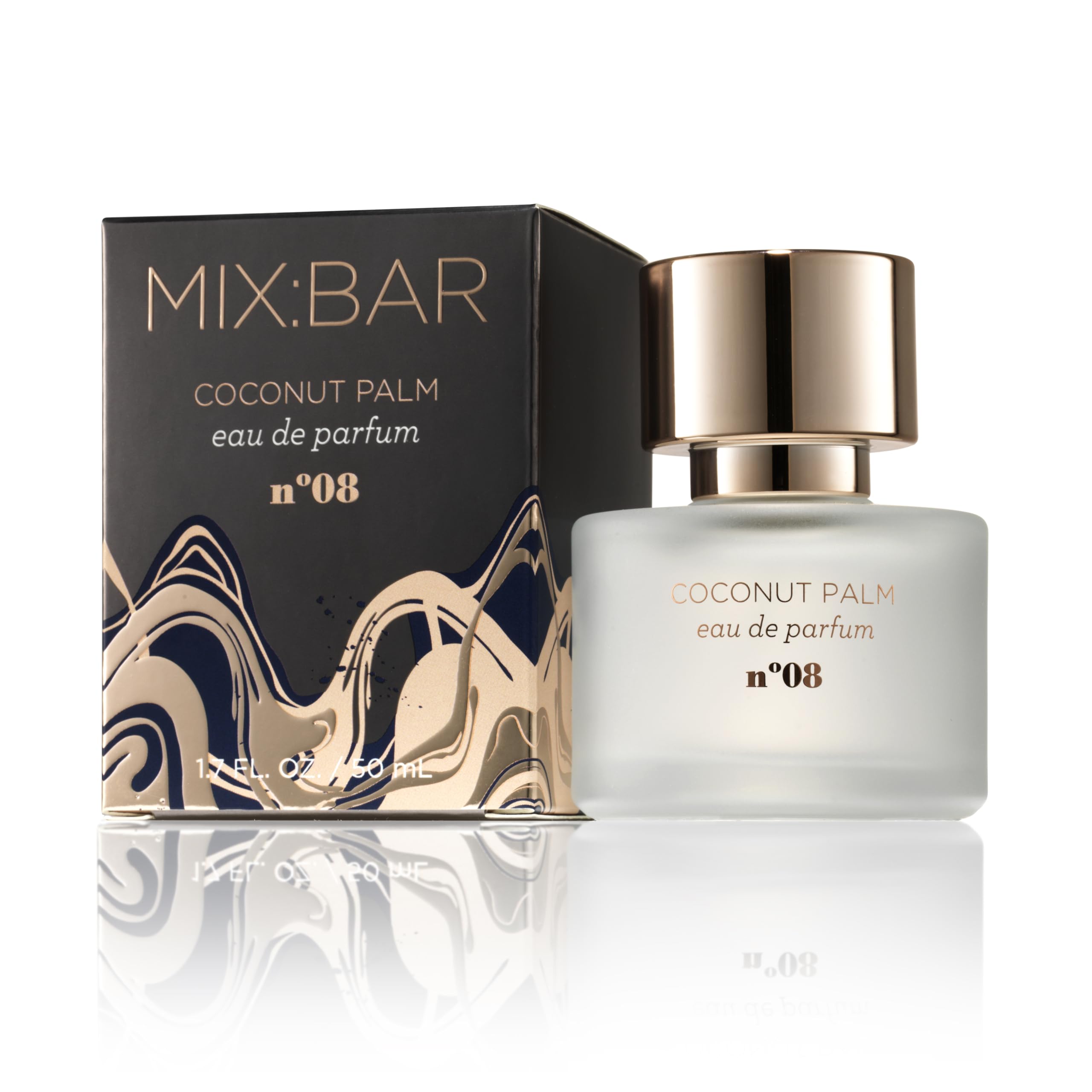 MIX:BAR Coconut Palm bottle — front view showing tropical warmth and vanilla
